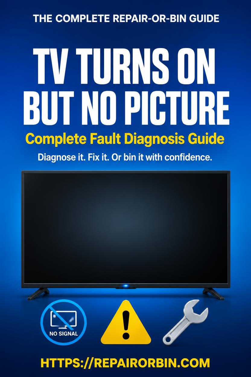 TV turns on
